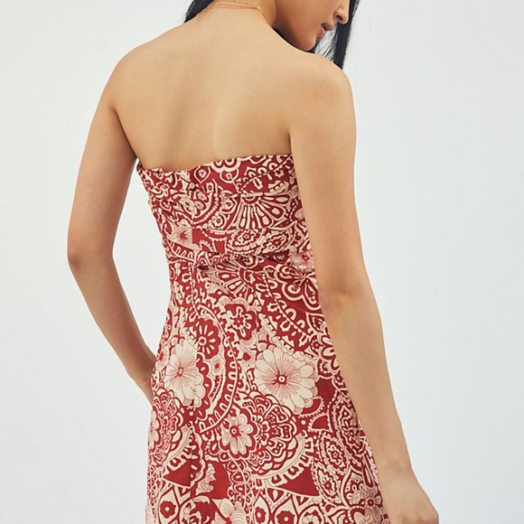 Anthropologie tie front strapless mini dress - Picture 5 of 8